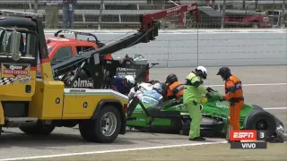 Choque de Josef Newgarden y Conor Daly en Texas - IndyCar 2016