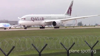 Qatar Airways Take Off Manchester Airport | Plane spotting worldwide