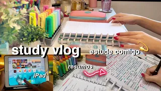 STUDY VLOG Produtivo | Estude comigo | como faço meus resumos (narrado)