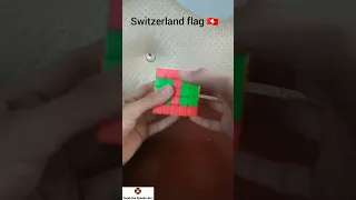 How to make Switzerland flag 🇨🇭 on rubik's cube #rubikcube #shorts