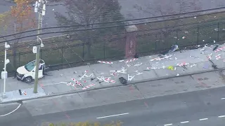 Car cut in half in Queens crash