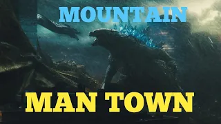 Godzilla king of the monsters mountain man town