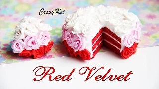 CrazyKet:мастер-класс Торт "Красный бархат"/Red Velvet Cake /Полимерная глина/Polymer Clay