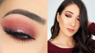 ROSE GOLD GLITTER SMOKEY EYE | NEW YEARS EVE MAKEUP TUTORIAL