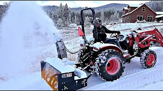 First Use of our Woodmaxx SB72 Snowblower! How Far Does it Throw?