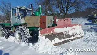чистим снег трактор т 150 2021