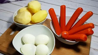 É A MELHOR QUE JÁ COMI! Uma receita simples com batata, salsicha e ovo!