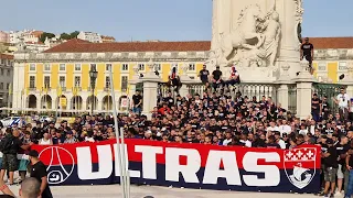 Cortèges ultras Psg Benfica vs Paris Saint Germain 05/10/2022 stade de la luz