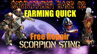 War Commander Operation: Scorpion Sting Farming Commander base 02 Quick Free Repair.