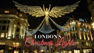 4k walk london christmas lights 2023 Tour 4K HDR