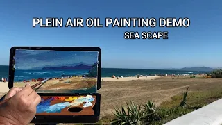 PLEIN AIR OIL PAINTING DEMO /SEA SCAPE