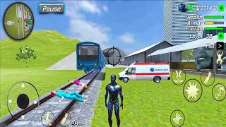 Black Hole Rope Hero Vice Vegas - Monster Truck at Train Station #8 Android Gameplay