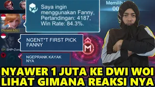 NYAWER 1 JUTA KE DWI WOI ! DIA LANGSUNG FIRST PICK FANNY ! GILA FANNY NYA 4100 MATCH  ! KAGET GW COK