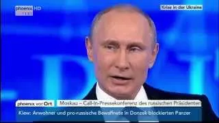 Ukraine-Krise: Wladimir Putin bei "Direkter Draht" am 17.04.2014