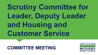 Scrutiny Committee for Leader, Deputy Leader, Housing & Customer Service - 8 March 2023