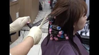 여성 긴머리 퍼머하는법(일반 콜드펌)(사전 트리밍 컷 포함) by 헤띠샘  [왕초보용]
