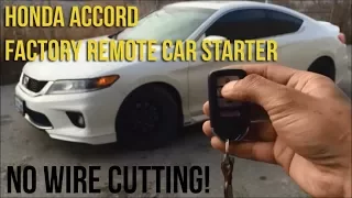 2013 Honda Accord (Remote Starter From Factory Key Fob)