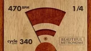 470 BPM 1/4 Wood Metronome HD