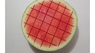 How to cut a watermelon into cubes ?