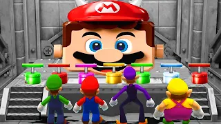 Mario Party The Top 100 - Lucky Team - Mario Brothers vs Waluigi Brothers