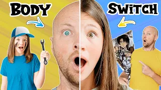 BODY SWITCH Up DAD vs DAUGHTER Mystery CURSE Prank! KJAR Crew SWAP Bodies, What Happens Is Shocking!