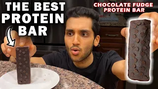 CHOCOLATE FUDGE PROTEIN BARS || Homemade High Protein, High Fiber Protein Bars