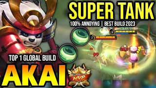 AKAI BEST BUILD 2023 | BUILD TOP 1 GLOBAL AKAI GAMEPLAY | MOBILE LEGENDS✓