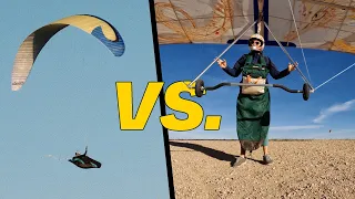 PARAGLIDER PILOT TRIES HANG GLIDING FOR THE FIRST TIME! (Ft. Erika Klein)