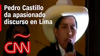 Primer discurso de Pedro Castillo como presidente electo de Perú