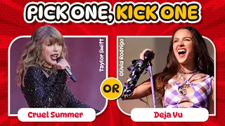 Pick One Kick One SONG BATTLES for the Most Popular Songs Ever | Music Quiz