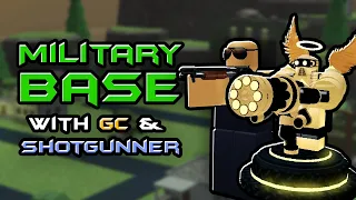 Solo Military Base with Shotgunner and Golden Commando - Roblox Tower Battles