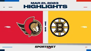 NHL Highlights | Senators vs. Bruins - March 21, 2023