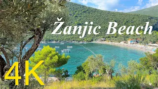 Žanjic Beach 🏝️ Herceg Novi Montenegro 🇲🇪 4K Walking Tour