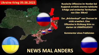 Russen nehmen bei Kupjansk über 30km2 ein - Ukrainische Offensive nur noch bei Hardlinern existent.