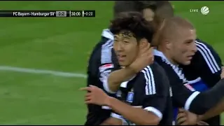 #Son Heung Min  goal #Age of 19 FC Bayern Muenchen 1 Vs 2 Hamburger SV  ปี 2011