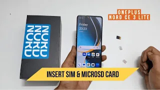 OnePlus Nord CE 3 Lite 5G How to insert SIM card and microSD card   Nano SIM card and microSD card