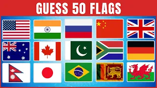 Guess and Learn 50 Flags of the World 🌍🚩 | Flag Quiz 🧠🤯