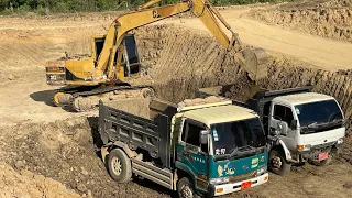 Land truck and excavator CAT 320c body. excavator CAT #trcator