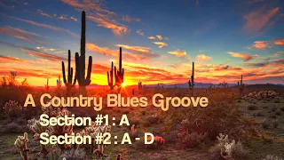 Country Blues Bass Backing Track in A