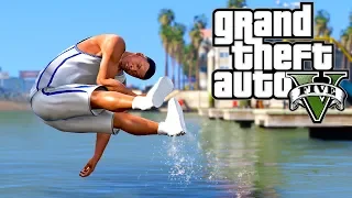 Grand Theft Auto V: GTA 5 - Parkour Fails # 19 (Parkour Fails and Wins, Hard Injuries, Ragdoll)