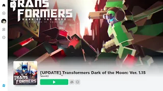 Minor Transformers Dark of the moon Roblox Guide.