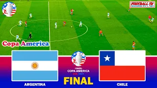 ARGENTINA vs CHILE - FINAL COPA AMERICA | FULL MATCH ALL GOALS | PES Gameplay PC