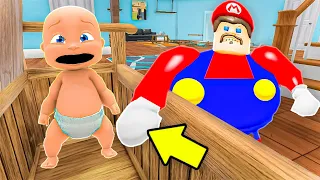 Baby and EVIL MARIO Play Hide and Seek!