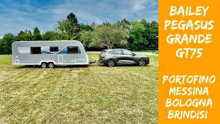 NEW 2024 Bailey Pegasus GT75 Caravan Range - Portofino, Messina, Bologna, Brindisi