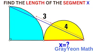 Find the length x Important Geometry skills explained #geometryskills #thinkoutsidethebox