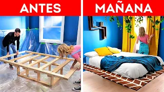 Construye tu propia cama de plataforma || Increíbles ideas de renovación del dormitorio