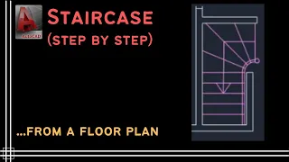 Autocad - Draw a Staircase for a floor plan (step by step)