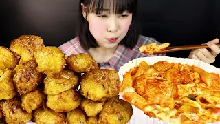 치즈 추가한 엽기떡볶이와 교촌허니콤보 먹방 | Tteokbokki & Korean Fried chicken MUKBANG ASMR | REAL SOUND eating show