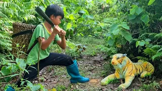 Poor boy - Going to the forest to pick fruit is threatened by foreign objects