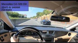 2005 Mercedes 320 CDI Sound & Top Speed Drive 250KMH POV